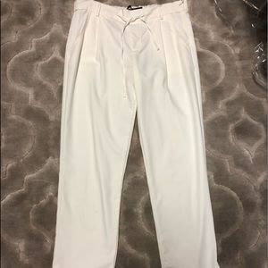 Zara off white cropped pants